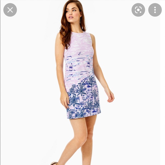 🛑SOLD🛑 NWT Lilly Pulitzer Gellar Shift dress (Purple Iris) - Large - Picture 1 of 3